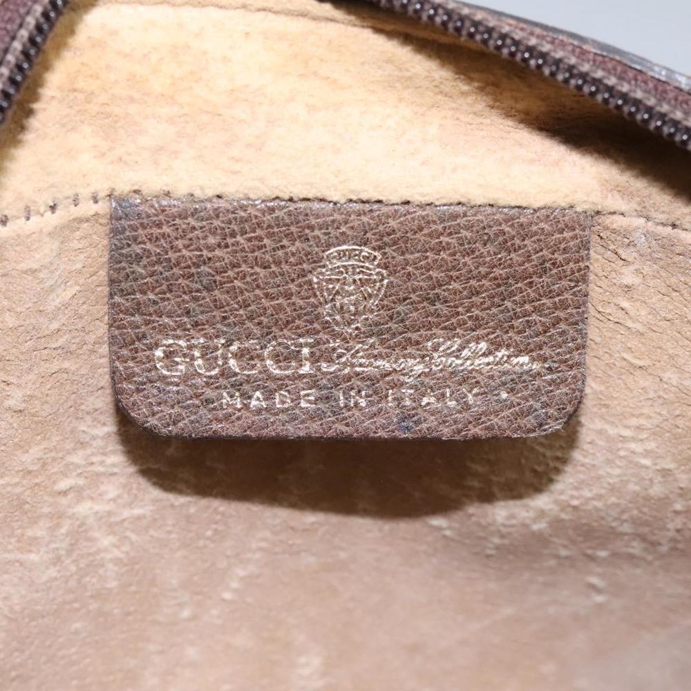 GUCCI GG Supreme Web Sherry Line Clutch Bag PVC Beige Red Green Auth th5590 - Picture 15 of 16